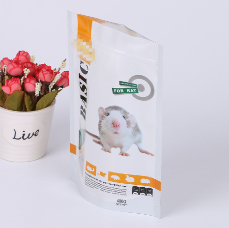 鼠糧寵物食品袋 食品級(jí)塑料包裝袋自立自封袋印刷logo