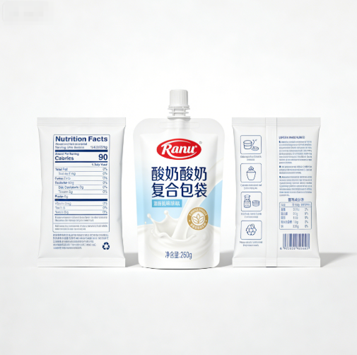 酸奶復合包裝袋 無菌扁平袋 低溫保鮮乳品包裝定制